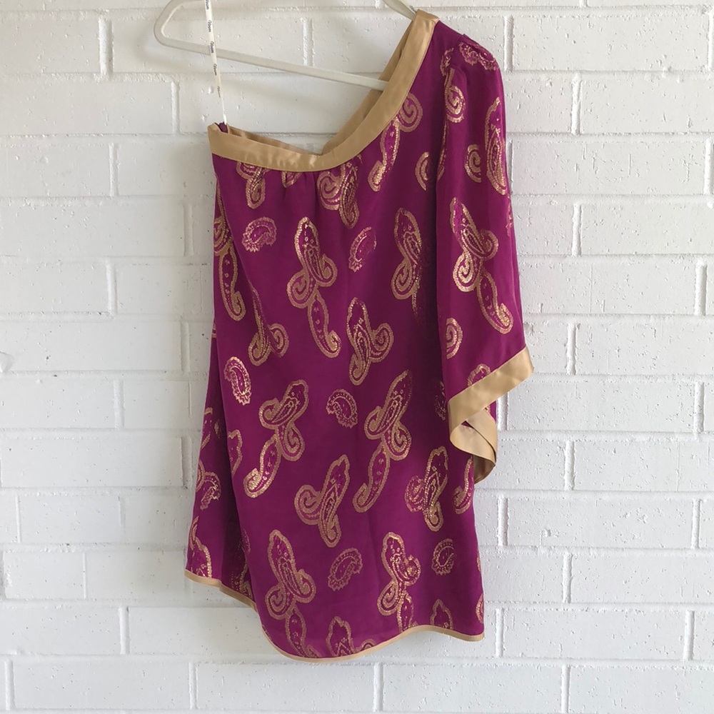 Voom by Joy Han One Shoulder Silk Dress